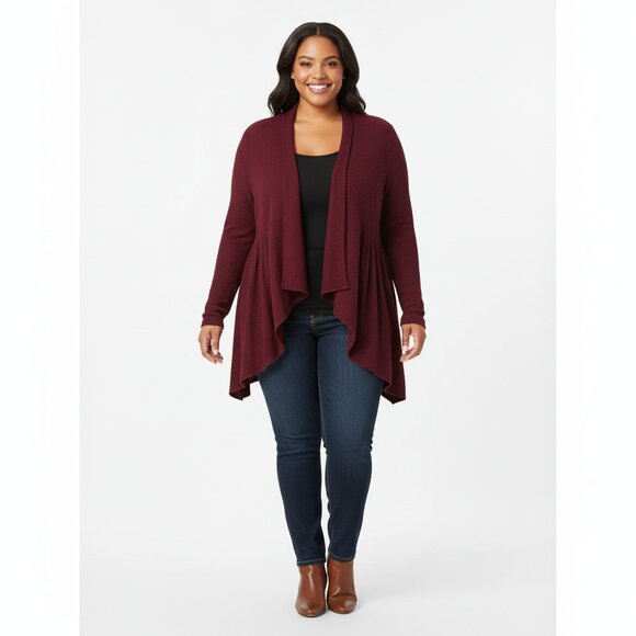 Torrid Open-Front Cardigan – Lightweight Black Layering Sweater, 1X - Picture 1 of 5